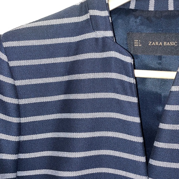 Zara Dark Blue striped blazer - Picture 4 of 5